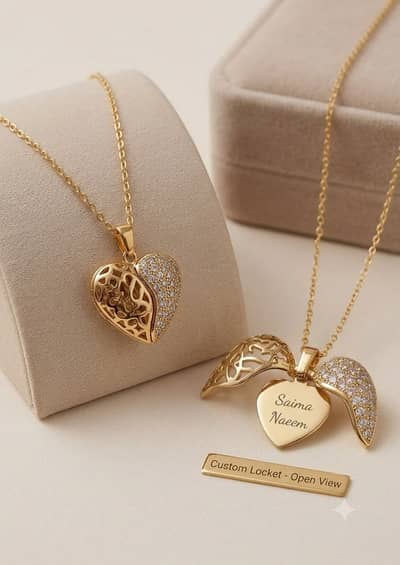 Personalized Heart Necklace | Heart Neclace