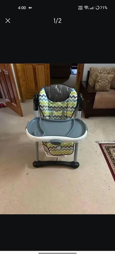 premium double tray high chair