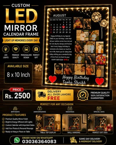 Led Mirror Calender Frame