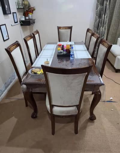 Dining table with Eight chairs