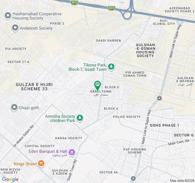 saadi town B-7 extension 88 sq yard commercial plot for sale