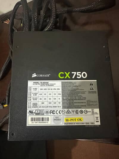 Corsair CX 750 Sealed Power supply.
