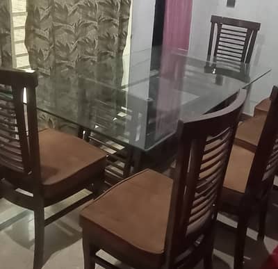 Dinning table with 6 chairs