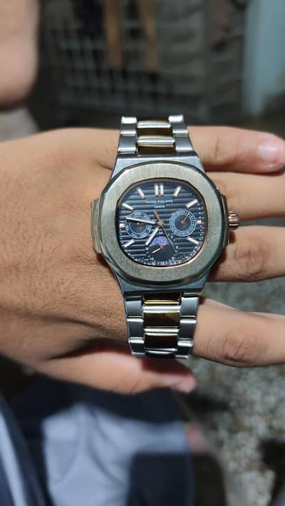 New Patek Philippe Nautilus Style Chronograph Watch 2-Tone