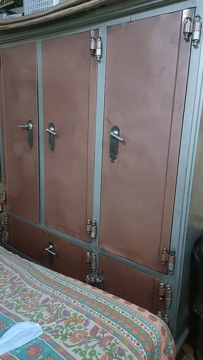 Heavy Duty 3-Door Steel Almirah with Drawers –Solid Iron Construction