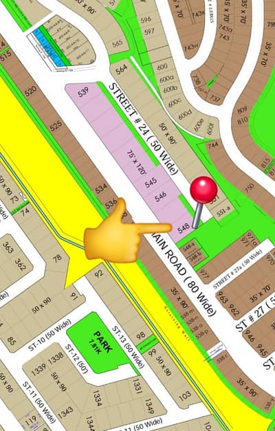 Over Seas 3 Main blvd 2 Kanal Plot for Sale