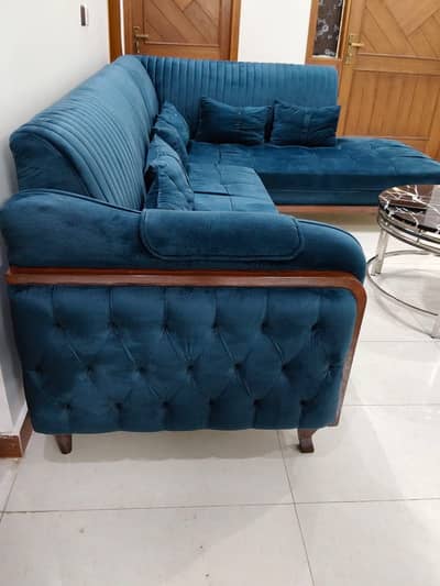 Blue colour sofas
