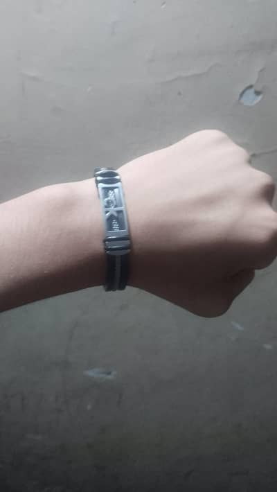 Stylish Men's CK Leather Bracelet and Black Ring Set