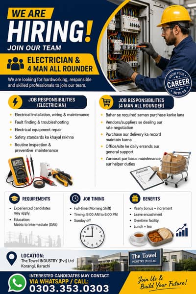 Electrician + 4-Man All-Rounder