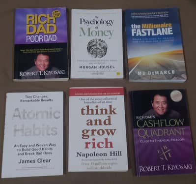 Pack of 6 Books (Rich Dad Poor Dad - The Psychology of money)  ETC
