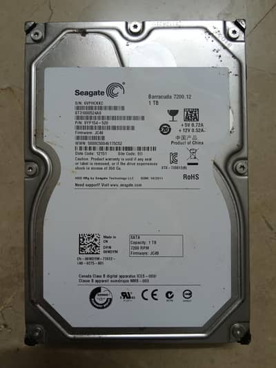 Seagate 1TB BarraCuda 7200 RPM hard drive