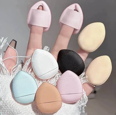 Finger puff foundation cosmetic applicator makeup accessories