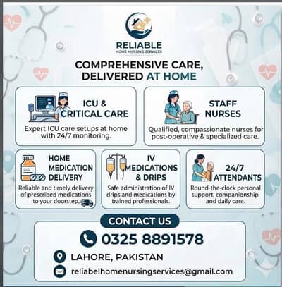 24/7 Home Nursing, Attendant & Medication Delivery at Home
