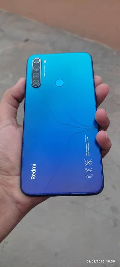 Xiaomi Redmi note 8 (PTA Approved) Condition 10/10 Blue Colour