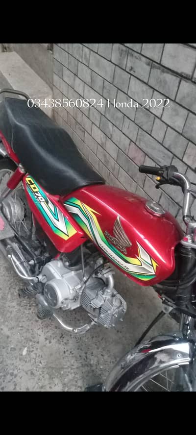 Honda CD70 2022 mode 22 number chungi Rawalpindi