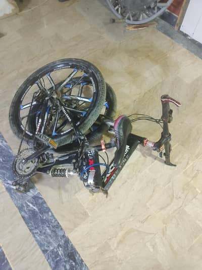 26" Folding Bicycle with Mag Rims, Disc Brakes & Dual Suspension