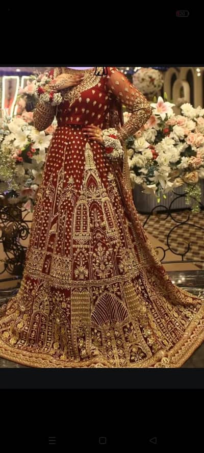 Bridel lehnga net febric with potly and  heavy can can