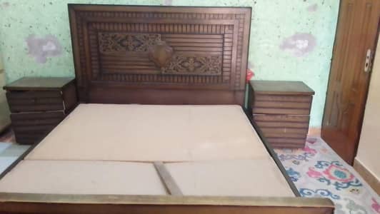Wooden Bed and dining table for sale