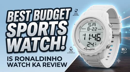 Lotted Ronaldinho 18k White Digital Sports Watch  available