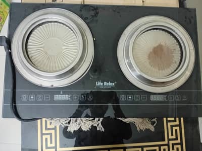 Double Electric stove , Touch screen and crystal hot plates. Brand new