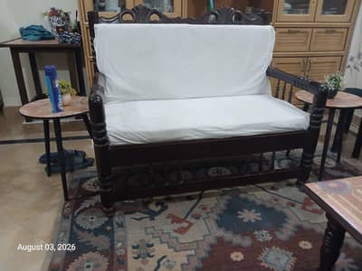 SHESHAM WOOD 2 SEATER SOFA LIFETIME