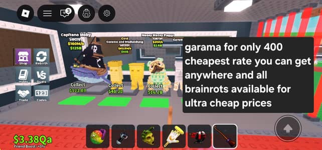 steal a brainrot all brainrots available ultra cheap prices