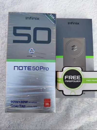 Infinix note 50 pro PTA approved with box 10/10 condition  water pack