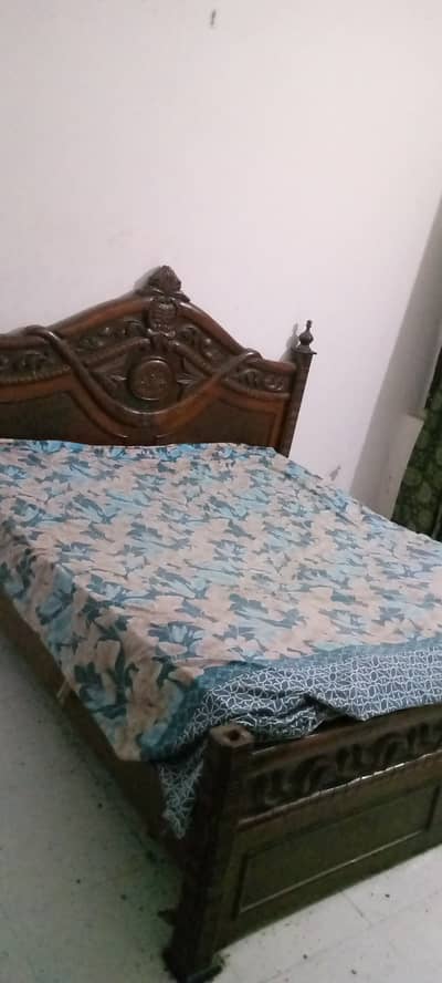 King size with mattress two side table one dressing table