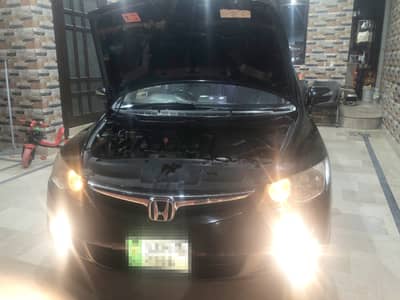 Honda Civic Reborn 2007 model for sale — Black colour, full option wit