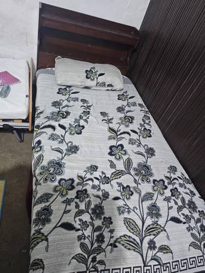 Two Single Beds with mattress and Led Table