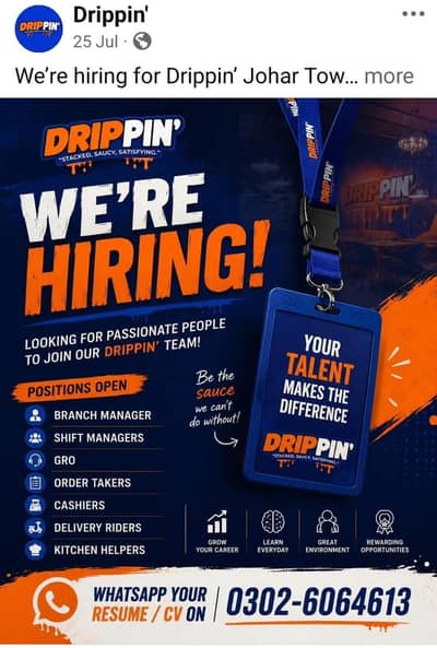 Resturant staff required