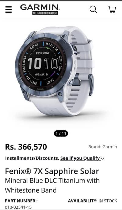 Garmin Fenix 7x sapphire solar