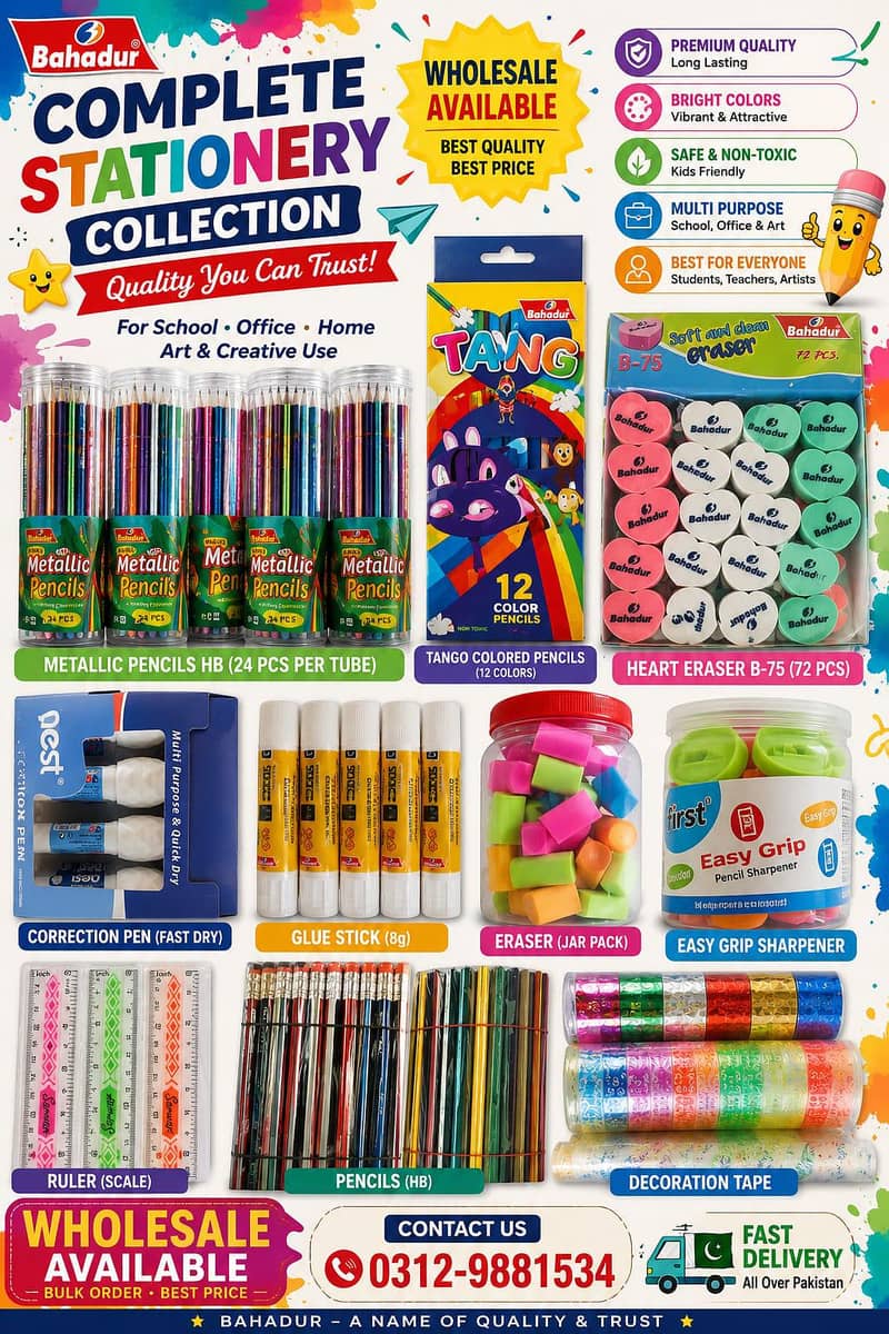 stationary items 10