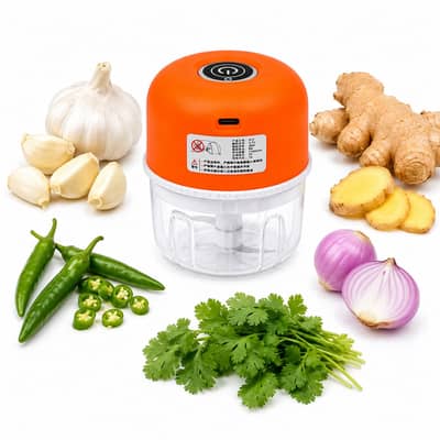 Mini Electric Chopper 250ml Garlic & Veg Cutter | USB Rechargeable