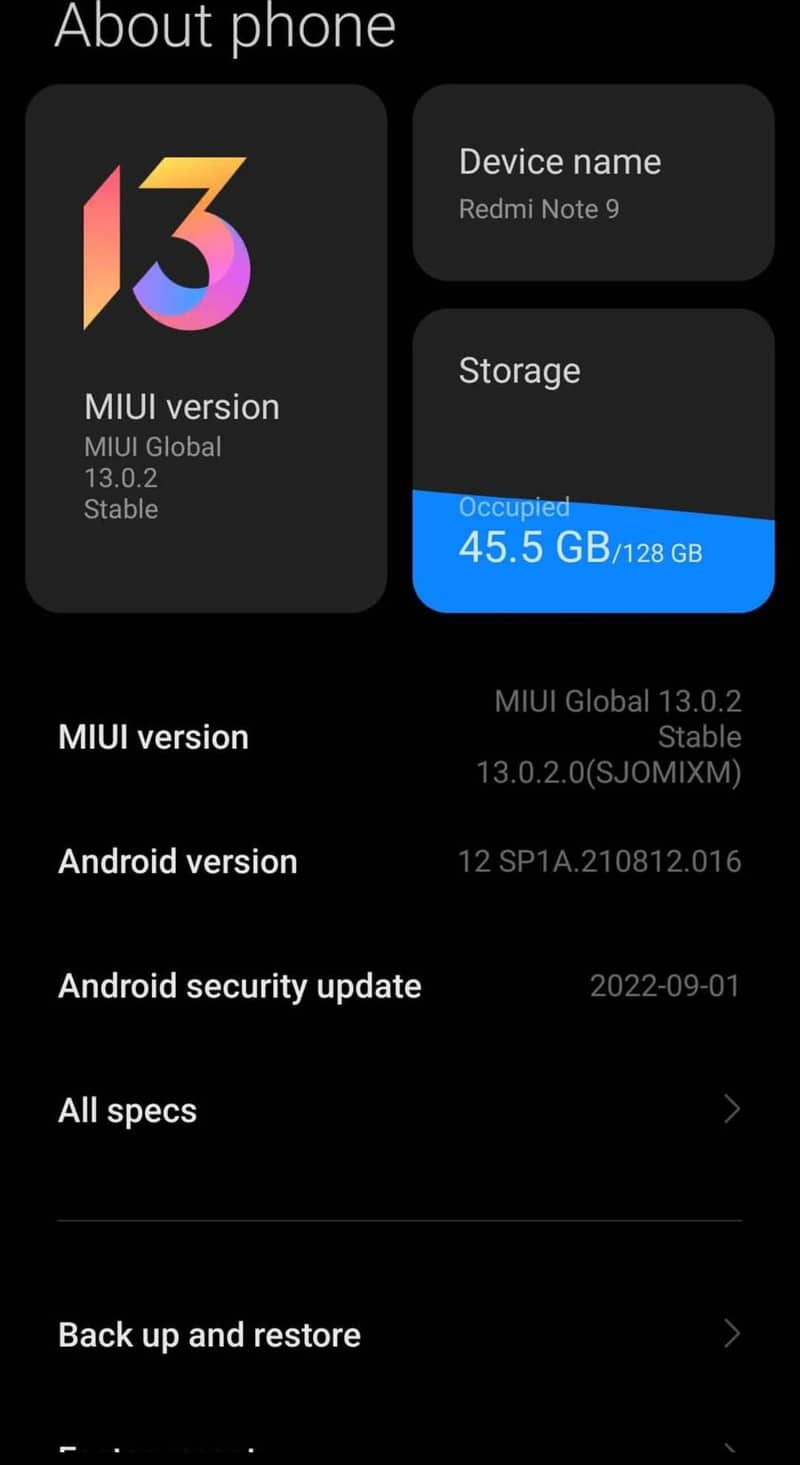 Xiaomi Redmi Note 9 2