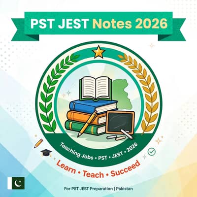 PST JEST English Notes 2026 PDF - 500+ MCQs + Past Paper