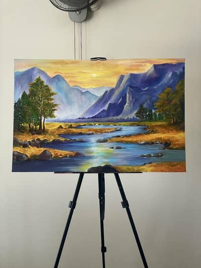 Golden Sunset Painting