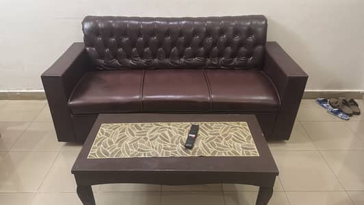 5 seater sofa set leather brand new condition