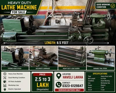 Lathe Machine for Sale – Good Condition
