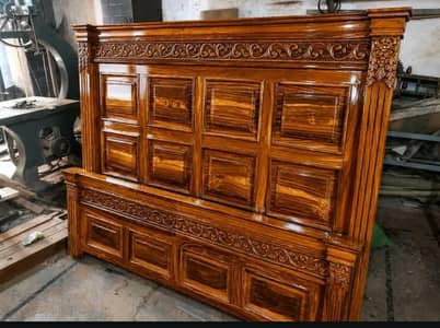Brand New pure wooden shisham king size bed