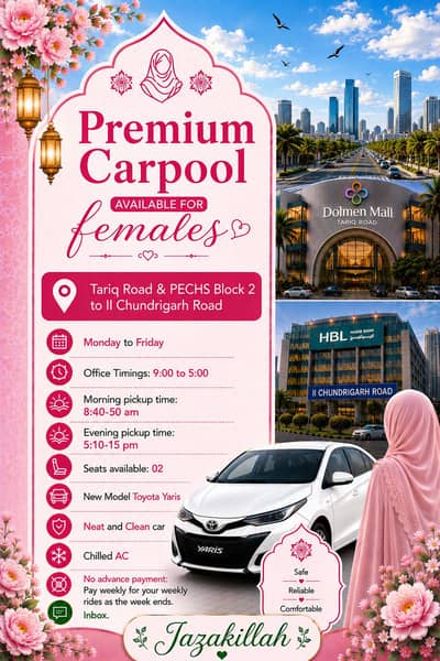 Premium Carpool Available for females