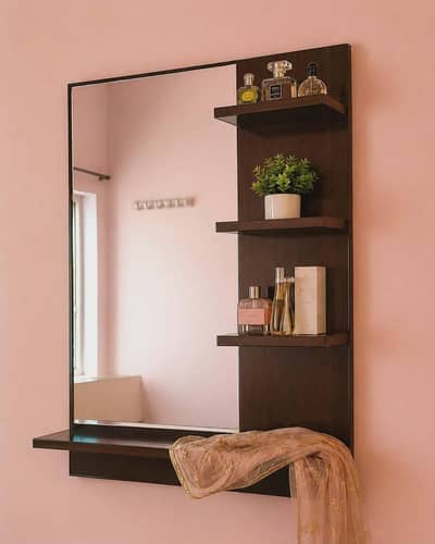 Premium Wall Mounted Dressing Mirror with Shelf