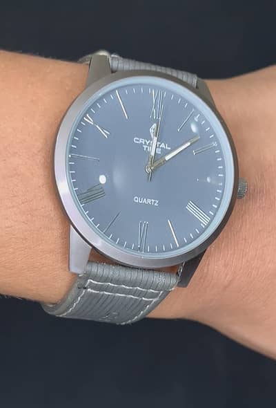 Crystal Time Premium Men's Watch | Elegant Design | Brand New