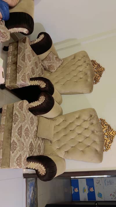 Seven seater sofa with table