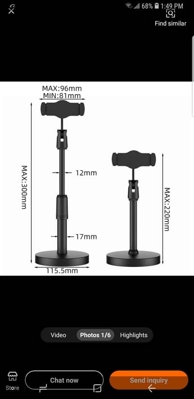 Stand for Mobile, Telescopic adjustable Stand for mobile, Table Stand