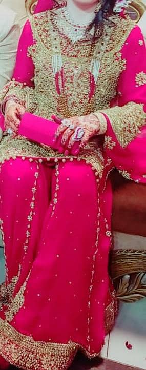 bridal sharara full stone work just 2 hour wear