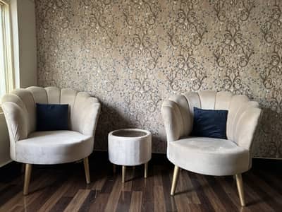 Coffee Chairs + Coffee Table