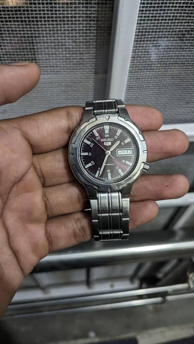 Seiko 5 Automatic Original Watch | Black Dial | Stainless Steel