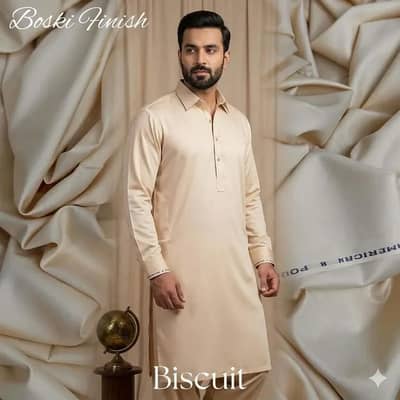 men's unstitched boski plain suit