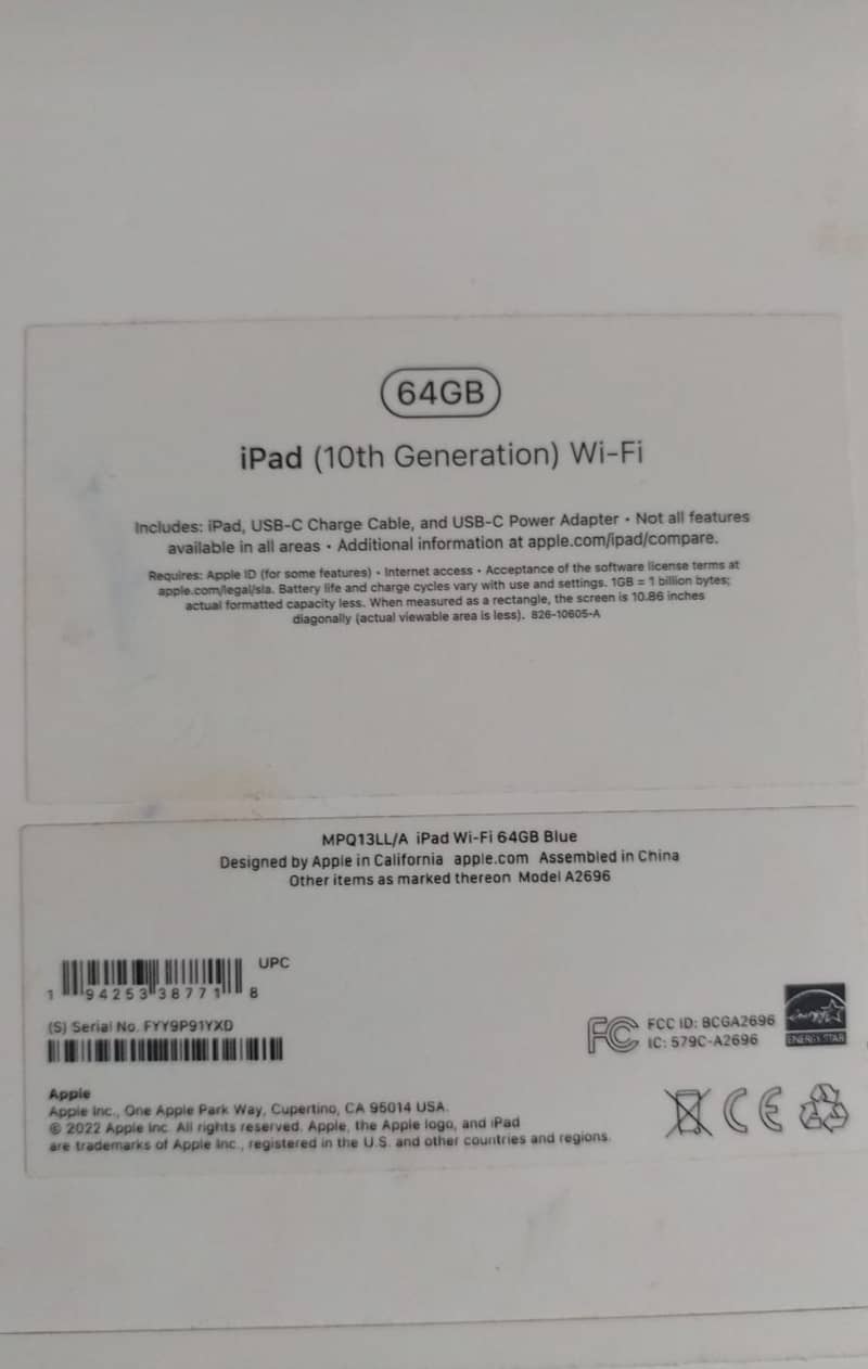 Ipad 10 Generation 64Gb 0